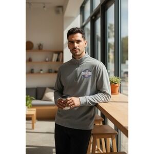 OKC Thunder El Thunder 1/4 Zip Pullover Men Small Hispanic Herritage Month